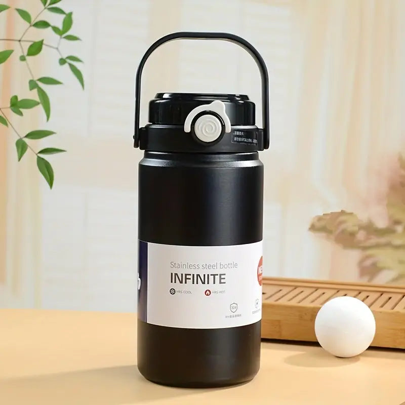 Stainless Steel Insulated Water Bottle - Portable Vacuum Cup for Hot and Cold Beverages - Perfect for Summer and Winter Drinks - Travel Accessory and Birthday Gift