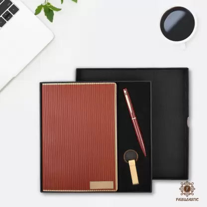 3 in 1 Corporate Gift Set with Multi-Functional Diary, Metal Pen & 32 GB Pen Drive