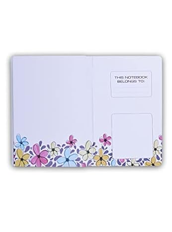 Flower Power Edge Printed Dotted Notebook (White Size : 150 X 220Mm, 610Gms)