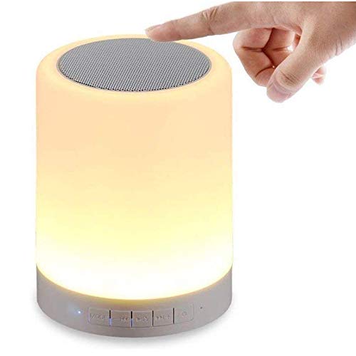 Touch Lamp Wireless HiFi Light, USB Rechargeable Portable Bluetooth Speaker with TWS for Festival Camping, Different Lighting Modes