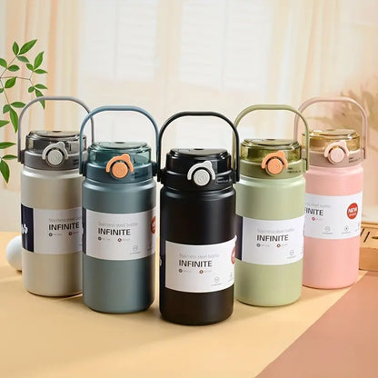 Stainless Steel Insulated Water Bottle - Portable Vacuum Cup for Hot and Cold Beverages - Perfect for Summer and Winter Drinks - Travel Accessory and Birthday Gift