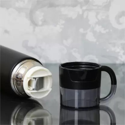 Customized Eco Friendly Stainless Steel Bottle with Tea Cup in Madurai, 500 ml