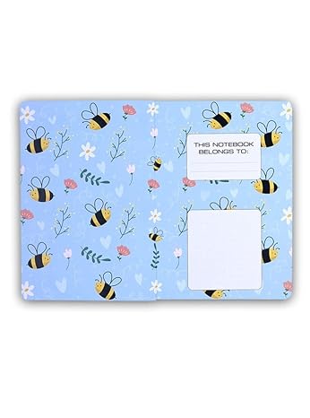 Bee- Utiful Thoughts Edge Printed Ruled Notebook (Sky Blue Size : 150 X 220Mm , 610Gms)