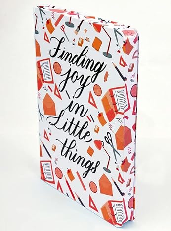 Finding Joy In Little Things Edge Printed Ruled Notebook (Orange Size : 150 X 220Mm, 610Gms)