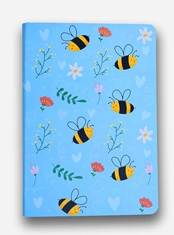 Bee- Utiful Thoughts Edge Printed Ruled Notebook (Sky Blue Size : 150 X 220Mm , 610Gms)