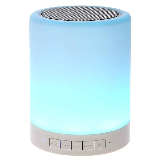 Touch Lamp Wireless HiFi Light, USB Rechargeable Portable Bluetooth Speaker with TWS for Festival Camping, Different Lighting Modes