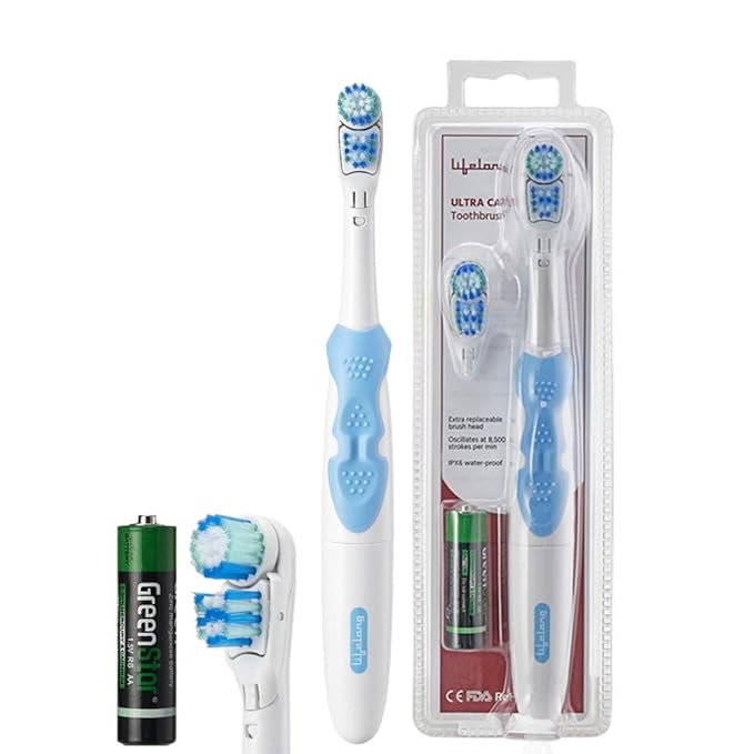 Lifelong LLDC09 Ultra Care Battery Operated Toothbrush With Replacement Head