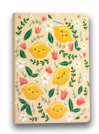 Citrusly Cool Edge Printed Ruled Notebook (Size : 150 X 220Mm, 610Gms) Large Yellow