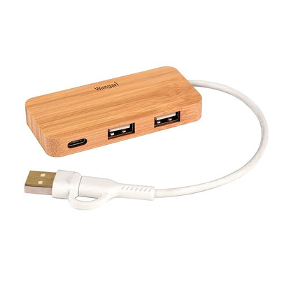 Wangari Ceder 2.0 Bamboo USB Hub with C Port Sustainable | Bamboo | Eco-Friendly Visit the Wangari Store