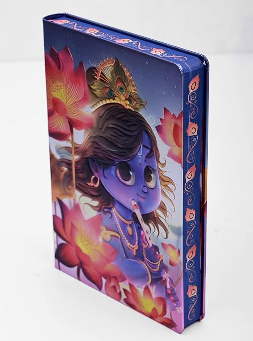 Cute Little Krishna Edge Printed Dotted Notebook (Yellow Size : 150 X 220Mm, 610Gms)