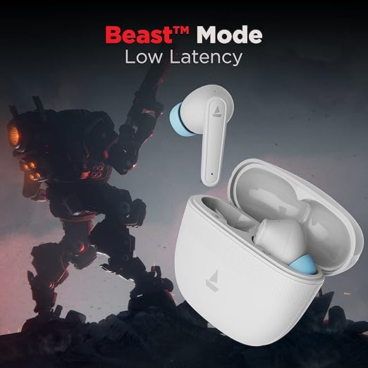 boAt Airdopes 113 TWS Wireless in Ear Earbuds with ENx Tech, Beast Mode, ASAP Charge, 24H Playtime, Immersive Audio, IPX4, IWP, Touch Controls, Lightweight Build