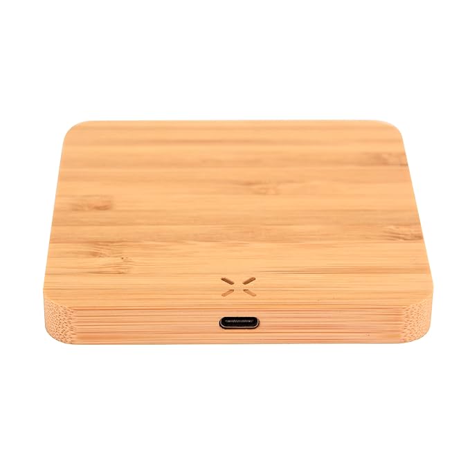 Wangari Pine 10 W Bamboo Wireless Charger with USB Hub | Sustainable | Eco-Friendly | Bamboo