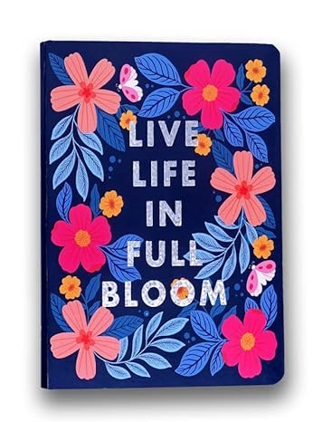 Bloom In Blue Edge Printed Ruled Notebook (Dark Blue Size : 150 X 220Mm, 610Gms)