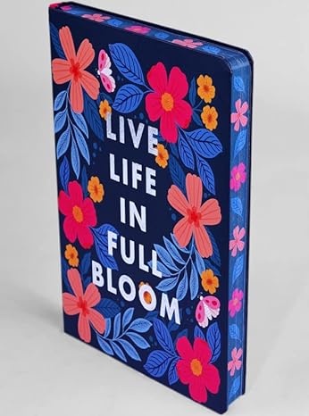 Bloom In Blue Edge Printed Ruled Notebook (Dark Blue Size : 150 X 220Mm, 610Gms)