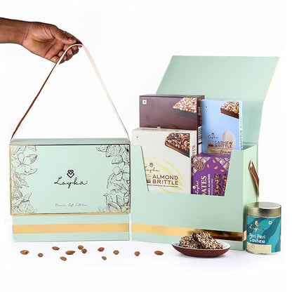 Assorted Premium Chocolate & Nuts Hamper | Choco & Dryfruit Delicacy | Gift for Diwali, Birthdays, Anniversary, or Any Occasion | Roasted Nuts (Almonds, Cashew, Hazelnut) | Luxury Pack