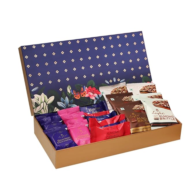 Bageecha Gift Box | Assorted Premium Chocolate & Nuts Hamper | Choco & Dryfruit Delicacy | Gift for Diwali, Birthdays, Anniversary, or Any Occasion | Roasted Nuts (Almonds, Cashew, Hazelnut) | Luxury Pack