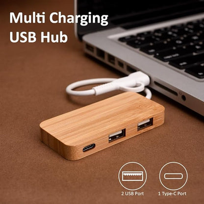 Wangari Ceder 2.0 Bamboo USB Hub with C Port Sustainable | Bamboo | Eco-Friendly Visit the Wangari Store