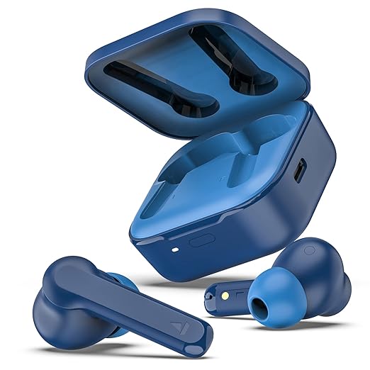 boAt Airdopes 458 TWS Wireless Earbuds with Spatial Bionic Sound by THX,in Ear Enx Tech,30H Playtime, Beast Mode, Signature Sound,ASAP Charge,IPX5, IWP,Touch Control