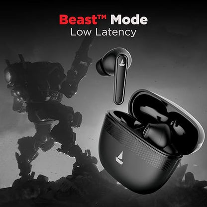 boAt Airdopes 113 TWS Wireless in Ear Earbuds with ENx Tech, Beast Mode, ASAP Charge, 24H Playtime, Immersive Audio, IPX4, IWP, Touch Controls, Lightweight Build