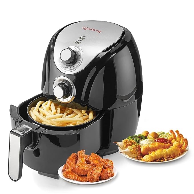 Lifelong LLHF21 HealthyFry Air Fryer 1200W with 2.5L Cooking Pan Capacity, Timer Selection and Fully Adjustable Temperature Control