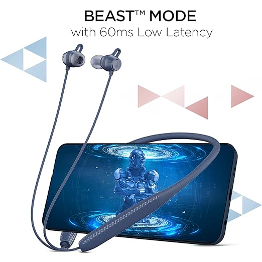 boAt Rockerz 255 Max in Ear Earphones with 60H Playtime,Eq Modes,Power Magnetic Earbuds,Beast Mode,Enx Tech,ASAP Charge(10 Mins=10 Hrs),Textured Finish,Dual Pair(Stunning Black),Bluetooth