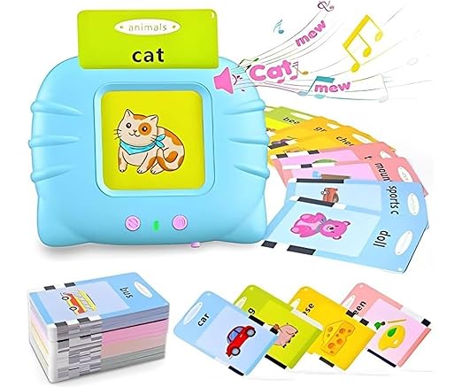 Talking Flash Cards Early Electronic Montessori preschool  Learning Educational Toys for Toddlers Babies 6 to 12 Months 1 2 3 4 5 Years Old Kids