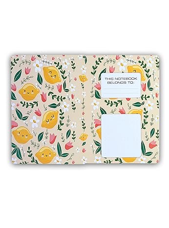 Citrusly Cool Edge Printed Ruled Notebook (Size : 150 X 220Mm, 610Gms) Large Yellow