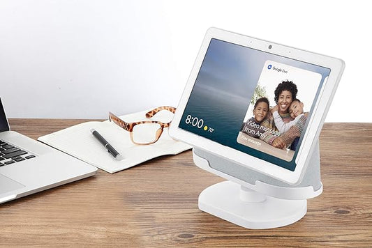 Adjustable Stand Compatible with Google Nest Hub Max - Perfect Companion for Your Nest Hub Max (Chalk)