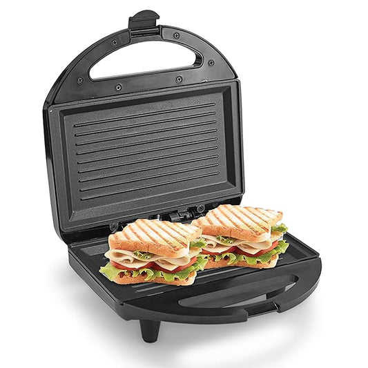 Lifelong LLSM120G Sandwich Griller, Classic Pro 750 W Sandwich Maker with 4 Slice Non-Stick Fixed Plates for Sandwiches at Home