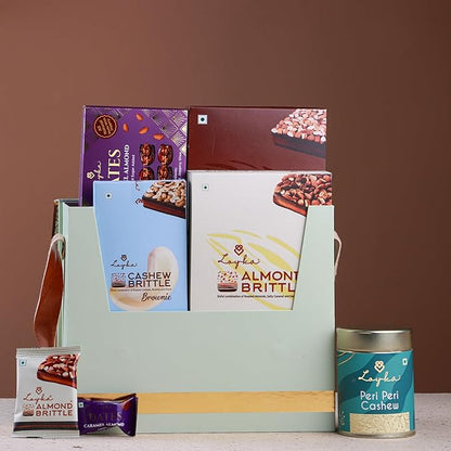 Assorted Premium Chocolate & Nuts Hamper | Choco & Dryfruit Delicacy | Gift for Diwali, Birthdays, Anniversary, or Any Occasion | Roasted Nuts (Almonds, Cashew, Hazelnut) | Luxury Pack