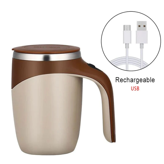 Auto Self Mixing Stainless Steel Cup Magnetic Rotating 380ml for Travel