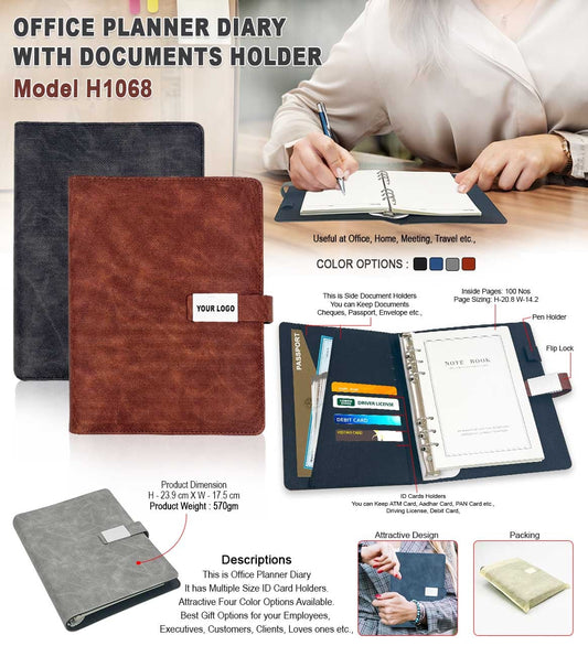 Office Planner Diary with documents holder