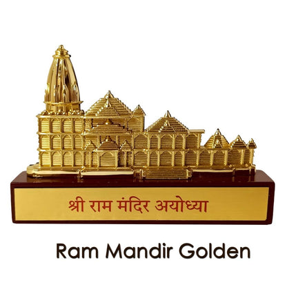 Awadh-Ayodhya Shree Ram Mandir Architectural Model Showpiece for Home Decor, Office | Copper &  Golden  Showpiece |  Ram mandir Model | ayodhya Temple Model | Gift Pack