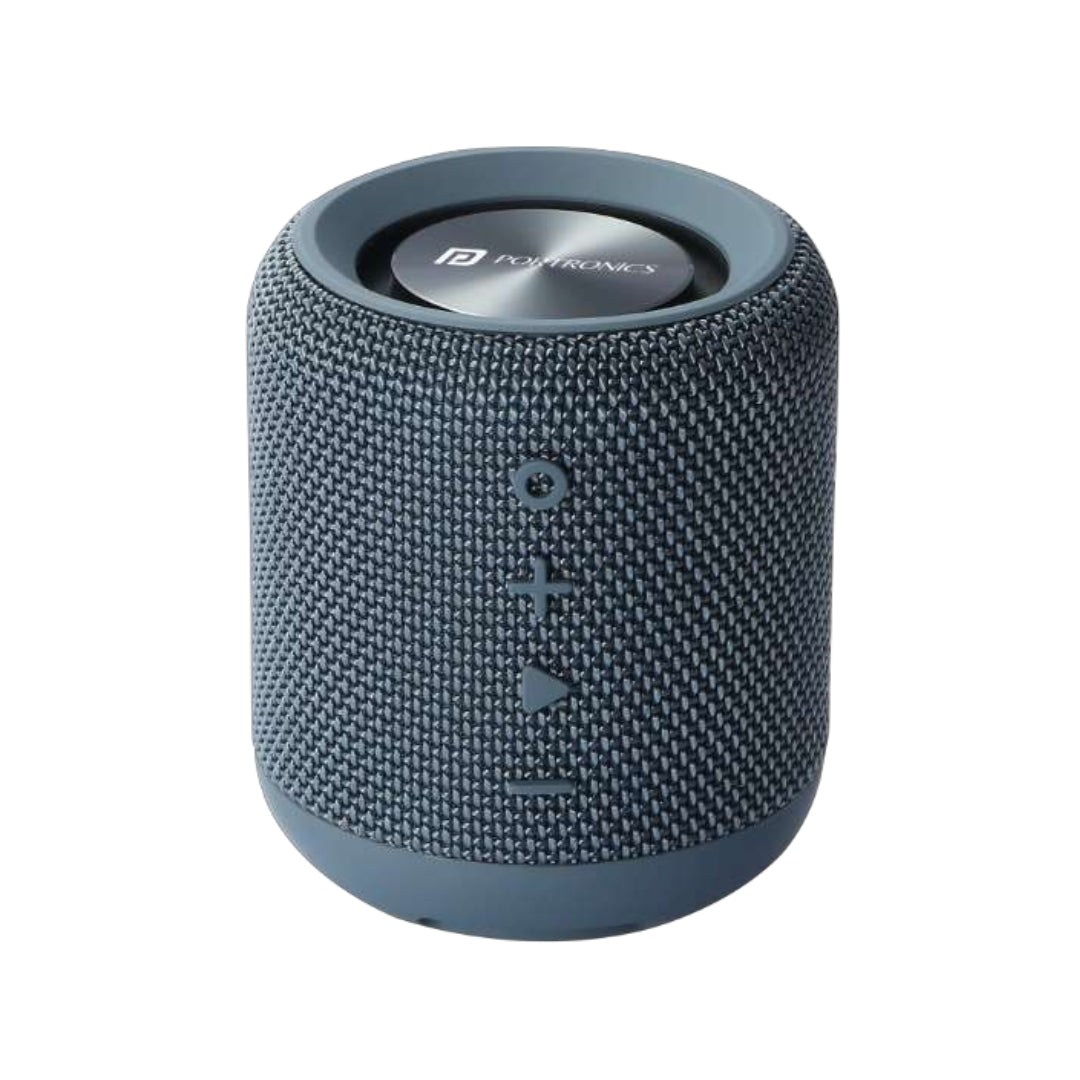 Portronics SoundDrum 10W Portable Bluetooth Stereo Speaker with Powerful Bass, 3.5mm AUX, USB Music, in-Built Mic, in-Built FM, 6-7 Hrs Playtime(Grey)