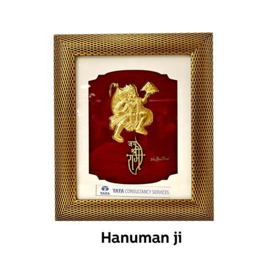 Golden  Wooden Gold  Plated Hanuman Ji For Home and office