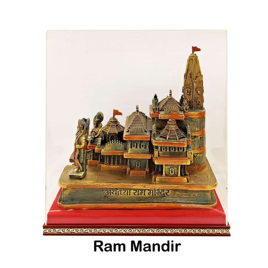 Awadh-Ayodhya Shree Ram Mandir Architectural Model Showpiece for Home Decor, Office | Wooden Showpiece |  Ram mandir Model | ayodhya Temple Model | Gift Pack