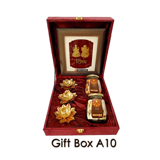 Golden Brass Hindu Religious Gift Set