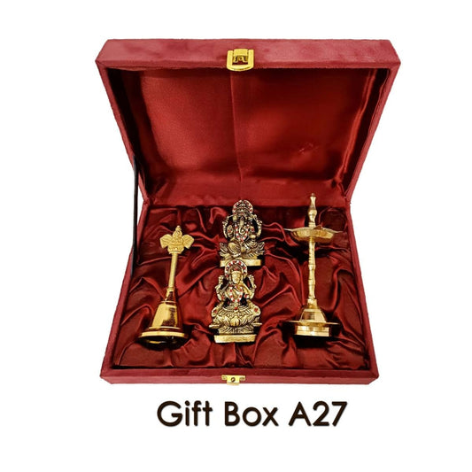 Brass Hindu God Statue Gift Box