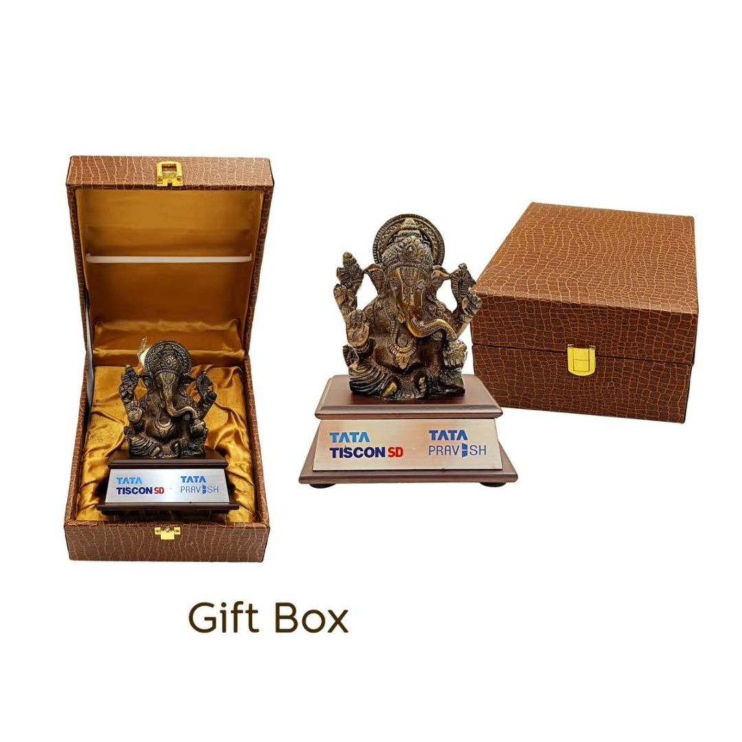 Brass Hindu tradition Ganesha Idol  box