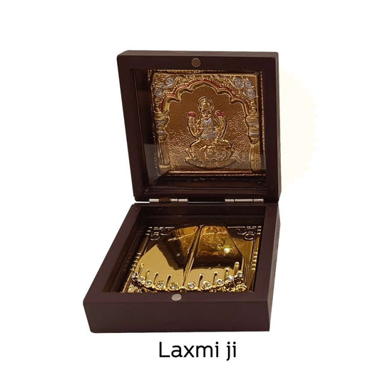 Brass Blessing Gold Plated Laxmi ji And charan | an Unique Office