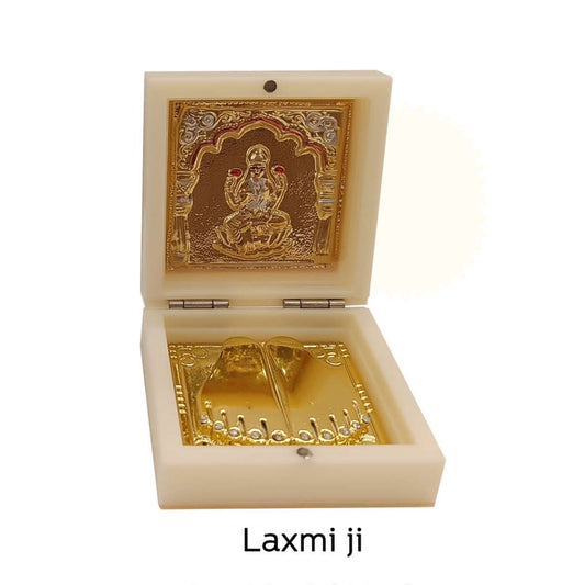 Brass Blessing Gold Plated Laxmi ji And charan | an Unique Office