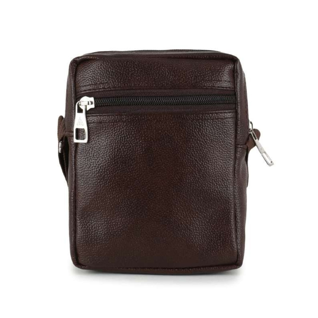 leatherette soft cross body sling bag for mens and women casual office travel bag