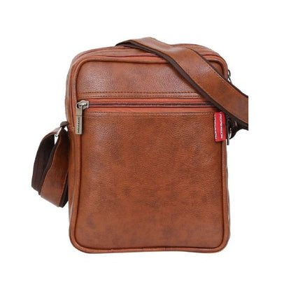 leatherette soft cross body sling bag for mens and women casual office travel bag