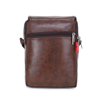 leatherette soft cross body sling bag for mens and women casual office travel bag