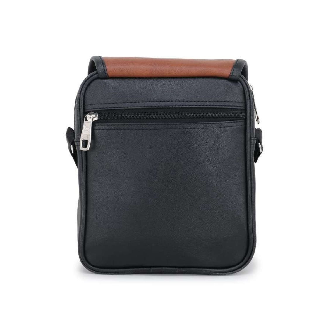 leatherette soft cross body sling bag for mens and women casual office travel bag