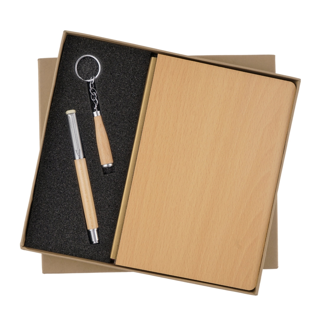 Personalized 3-in-1 Gifts sets of Diary with Keychain & Pen