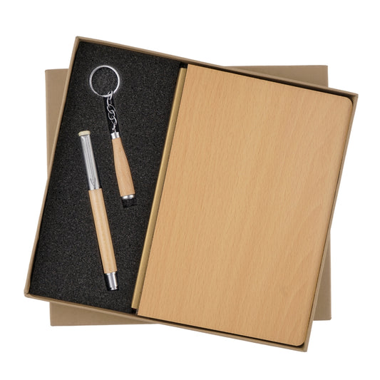 Personalized 3-in-1 Gifts sets of Diary with Keychain & Pen