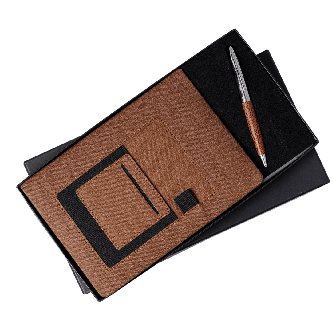 2 in 1 Pocket diary with pen  - Gift Set for Men & Women - Corporate Gift, New Year Gifts, Birthday Set for Husband, Boyfriend, Father