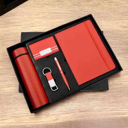 5 in 1 Corporate Gift Sets with Pen, Diary, Card case, metal Keychain and Bottle Gift for Husband, Boyfriend, Wife, Girlfriend, Brother, Sister, Father, Birthday, Anniversary