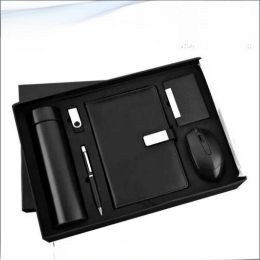 Gift Set Wireless Mouse, Card Holder, Diary, Pen And Pendrive gifts for corporate employee .